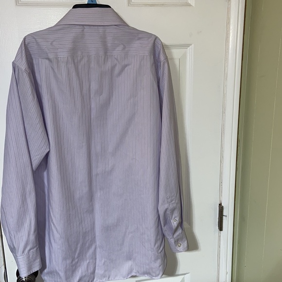 Michael Kors light purple and gray striped button up longsleeve shirt si… - Picture 6 of 10